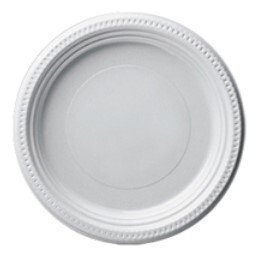 Plato Blanco de Plástico 15cm. 100 unid. Precio unitario, $2,20