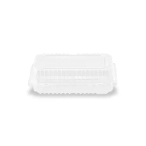 Bandeja tapa bisagra - blister Pet Cristalino, 20,3x13,3x5,8cm. 50 unidades, precio unitario $12,70