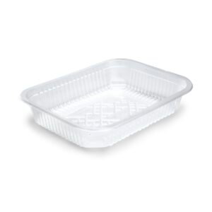 Bandeja PP rectangular, Apta Microondas, 23x17,5x4cm,100 unid. Precio unitario $6,54