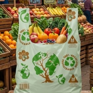 Bolsa Camiseta Reciclada, 42x55cm Pack 100 unid.