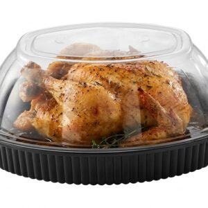 Bandeja con tapa domo para Pollo entero