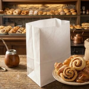 Bolsa Papel Blanca 26 cm x 16 cm x 9.5 cm Precio por Kilo